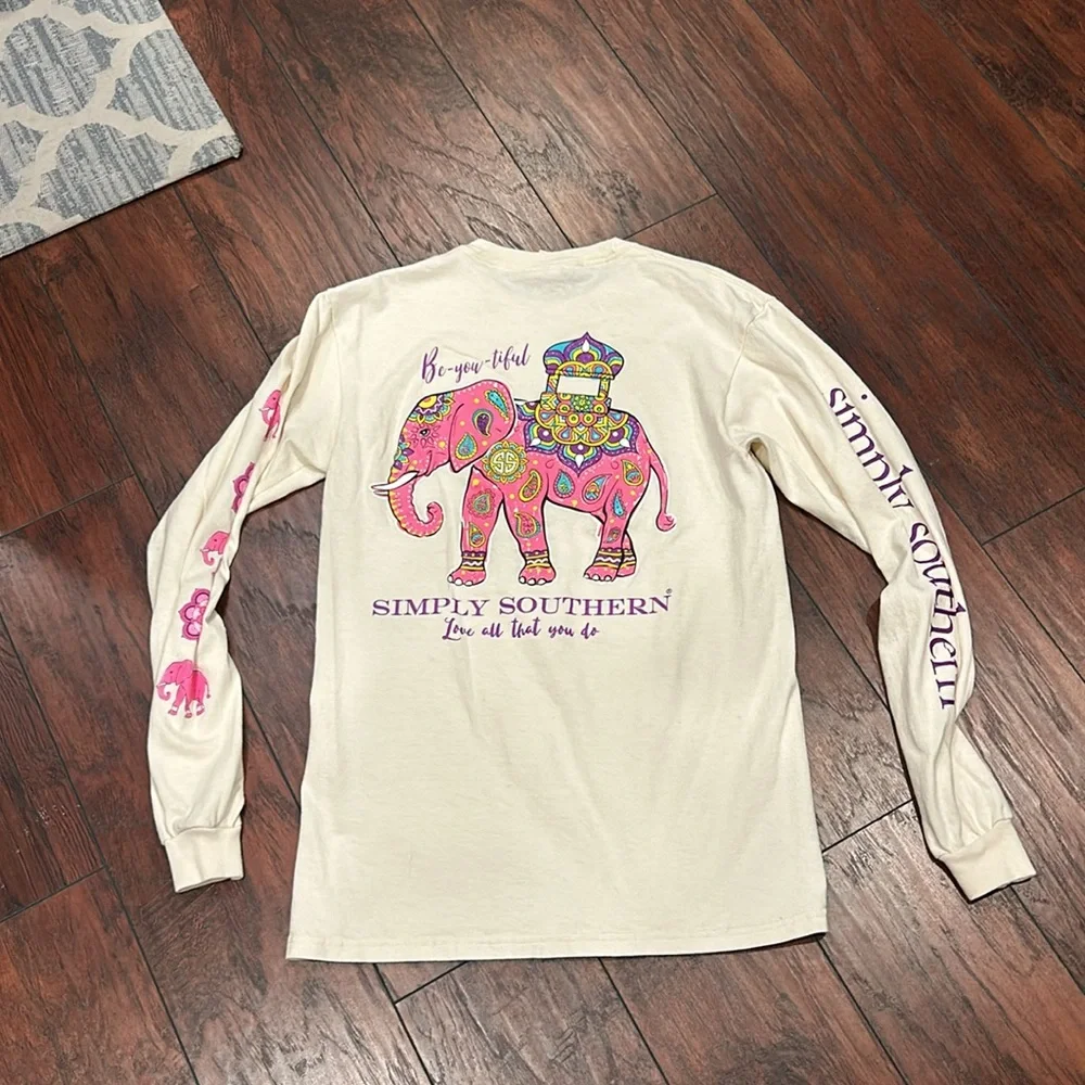 Simply Southern long sleeve shirt size small elephant mandala - Picture 4 of 5